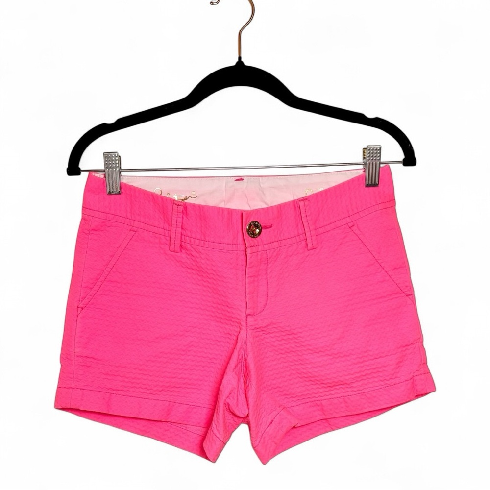 Lilly Pulitzer Pink Callahan Shorts Resort Preppy Golf Summer Size 0